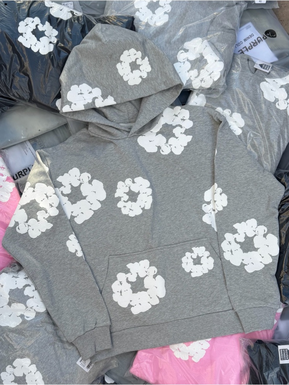 Denim Tears The Cotton Wreath Hoodie ‘Gray’